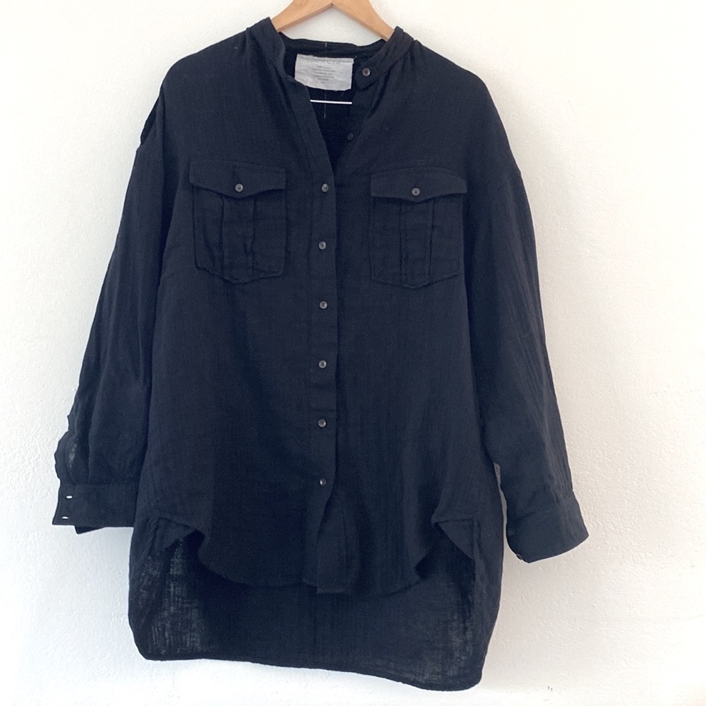 Acacia Soft Cotton Long sleeve Blouse NWOT Lagonlook - Picture 3 of 5